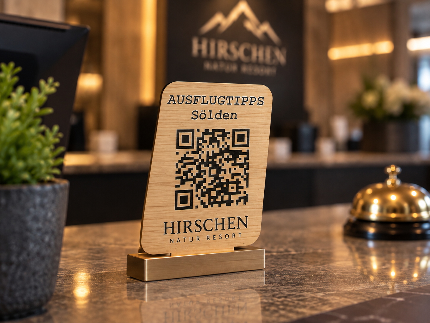 QR Ausflugstipp an Rezeption