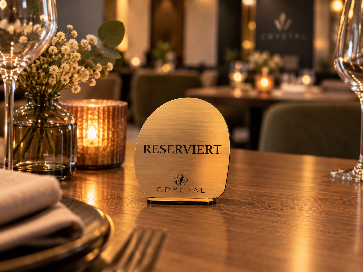 Reserviert Schild im Restaurant